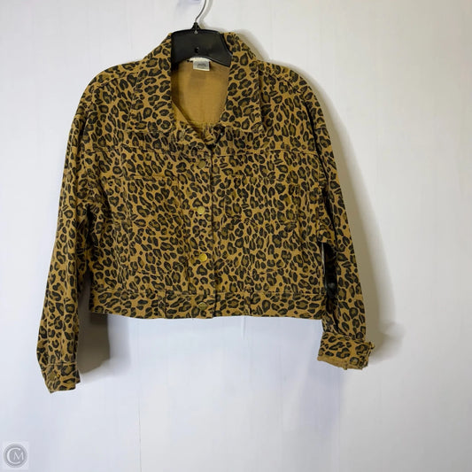 Jacket Denim By Main Strip In Animal Print, Size: S