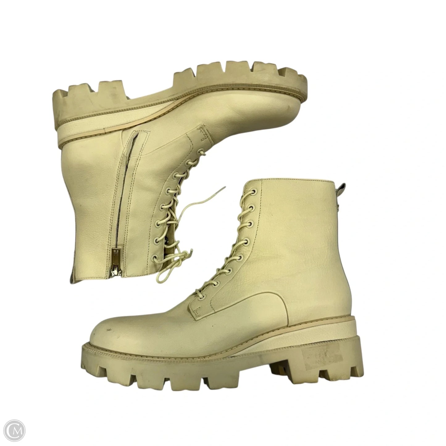 Boots Ankle Heels By Sam Edelman In Cream, Size: 9