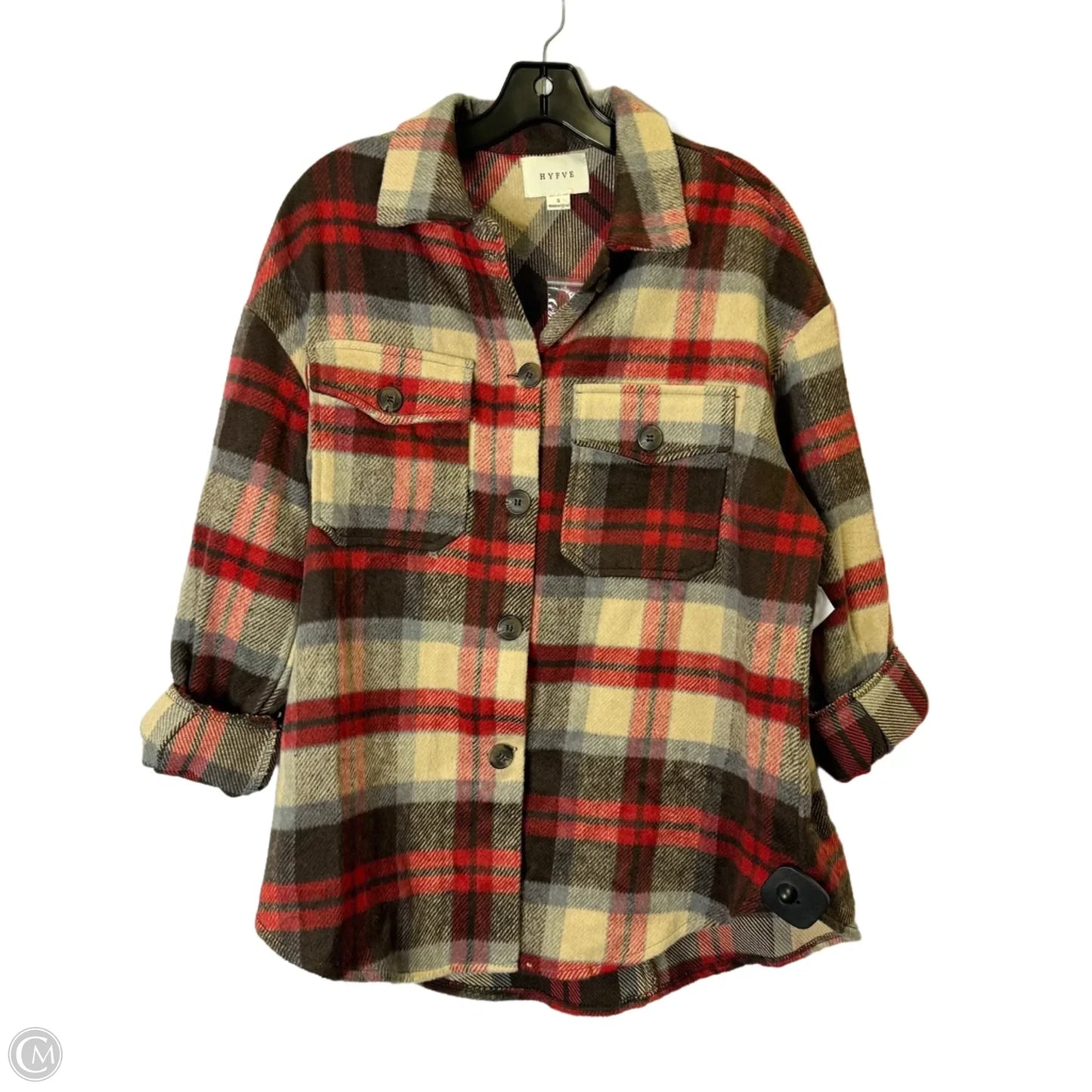 Jacket Shirt By Hyfve In Red, Size: S