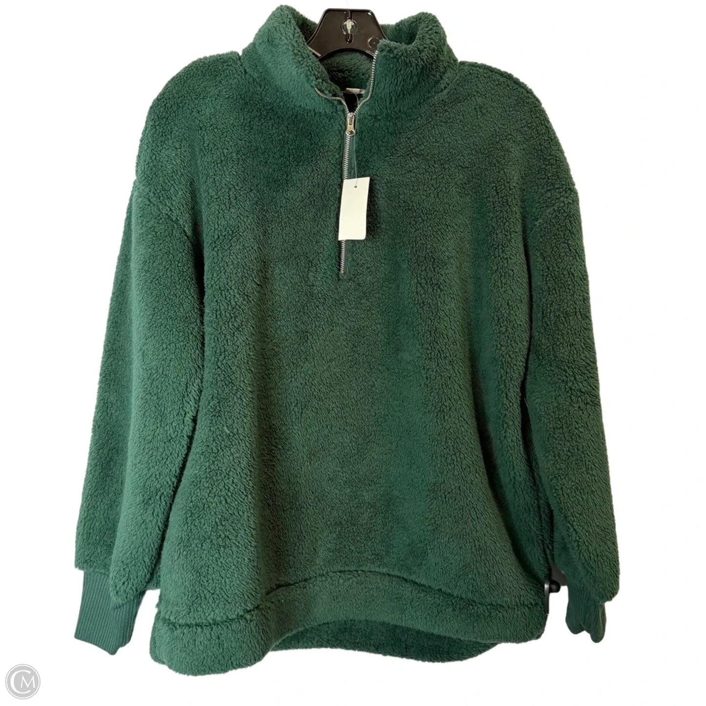 Jacket Faux Fur & Sherpa By Loft In Green, Size: S