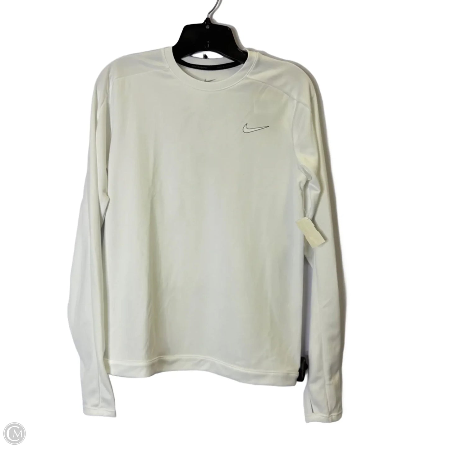 Athletic Top Long Sleeve Crewneck By Nike Apparel In White, Size: S
