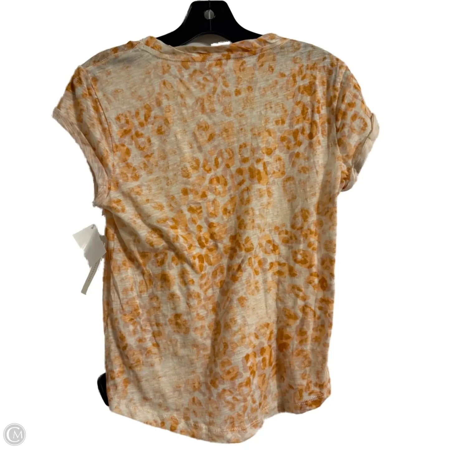 Top Short Sleeve By Anthropologie In Orange, Size: Xs