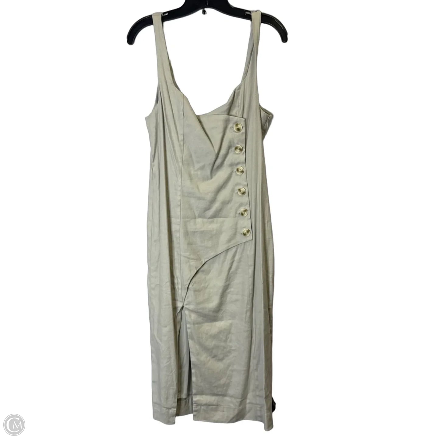 Dress Casual Midi By Anthropologie In Grey, Size: M