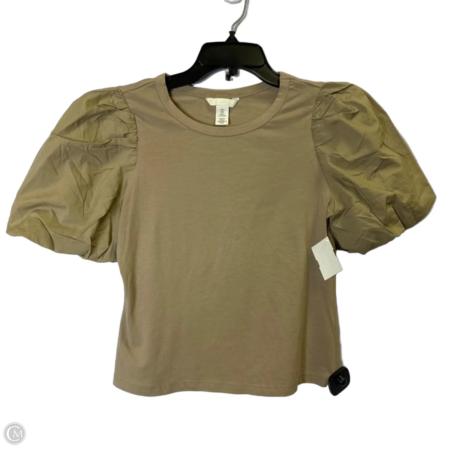 Top Short Sleeve By H&m In Brown, Size: S