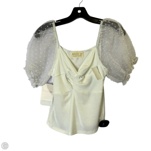Top Short Sleeve By Clothes Mentor In White, Size: L
