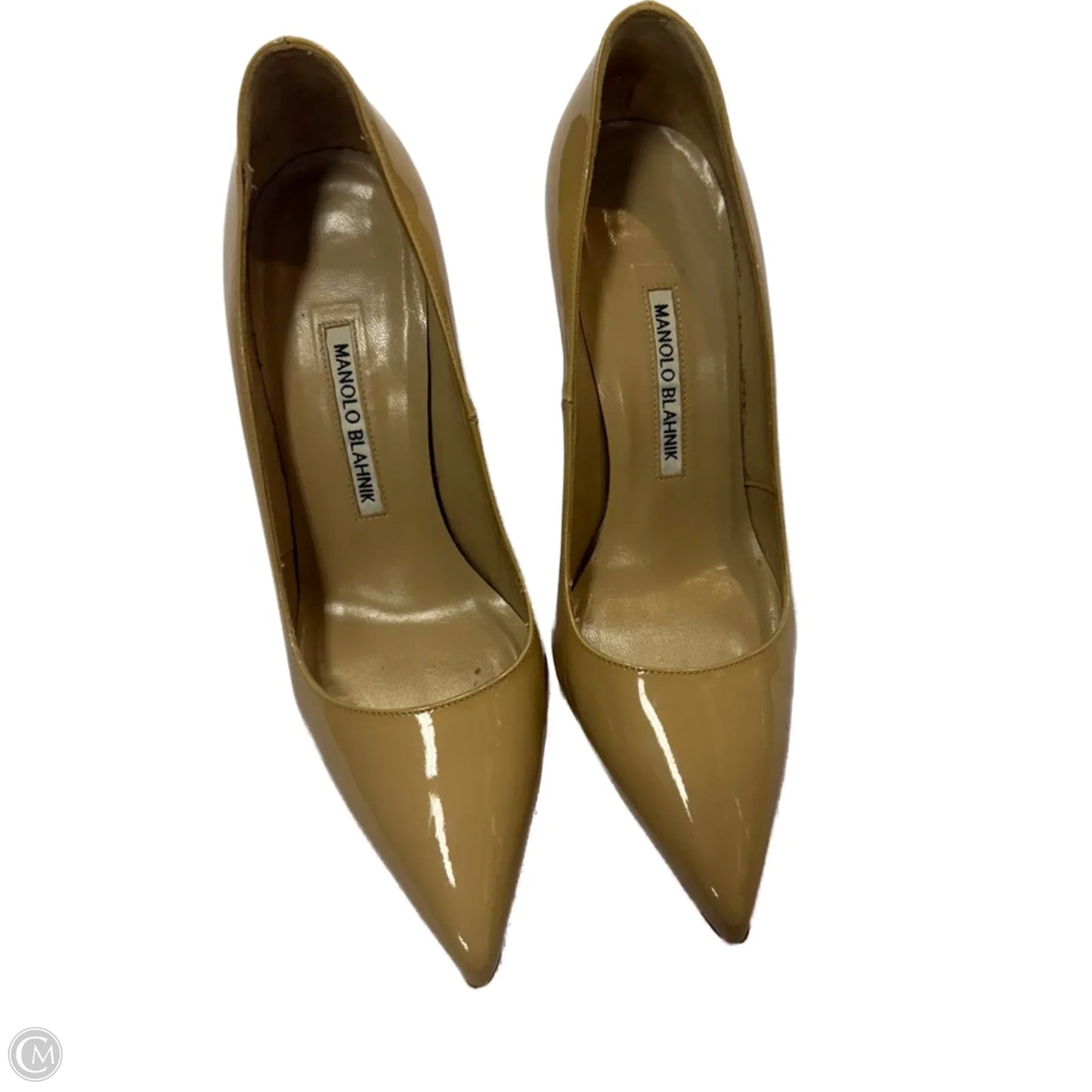 Shoes Luxury Designer By Manolo Blahnik In Tan, Size: 7