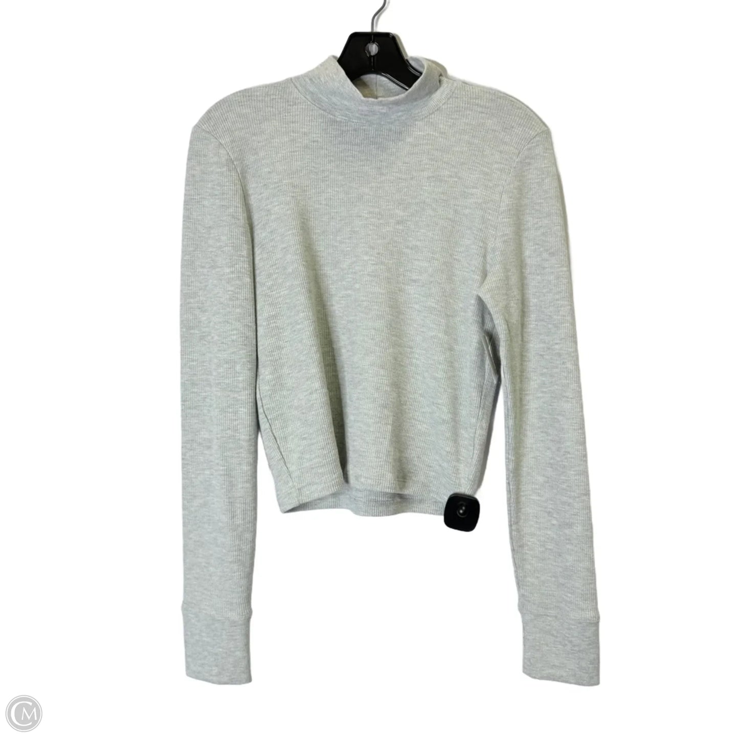 Top Long Sleeve By American Eagle In Grey, Size: L
