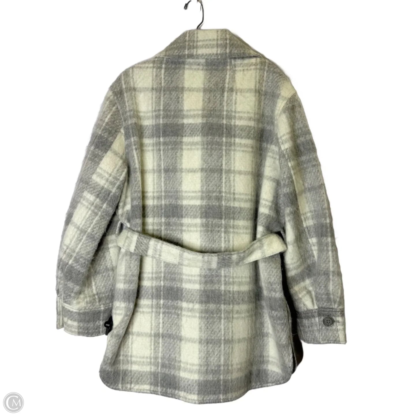 Coat Trench Coat By Tahari In Grey, Size: L