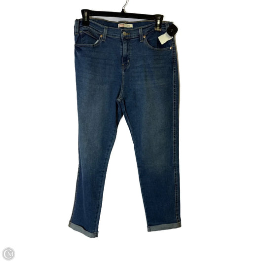 Jeans Boyfriend By Levis In Blue Denim, Size: 12