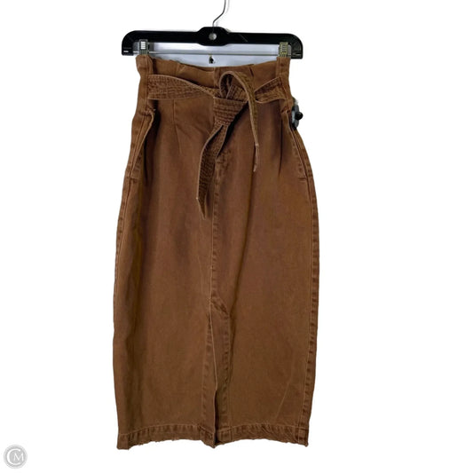 Skirt Midi By Free People In Brown, Size: 2