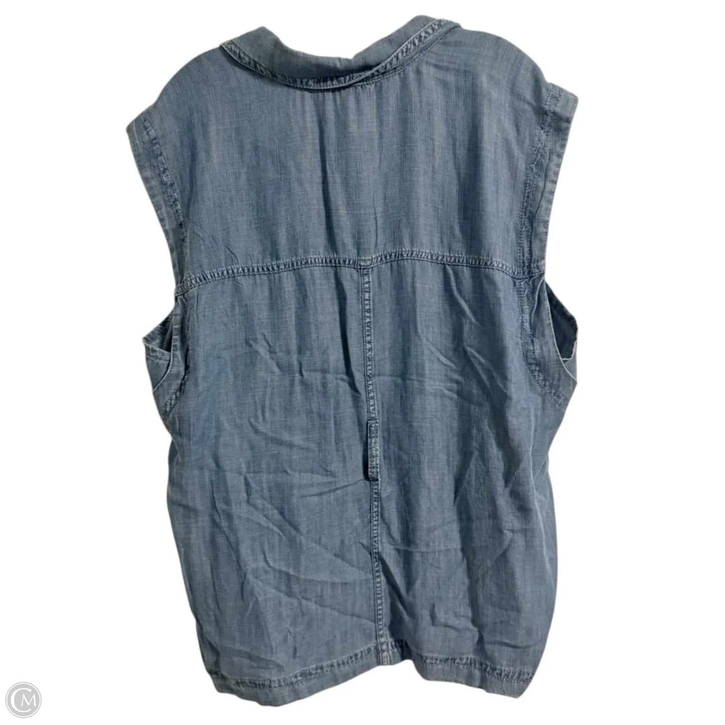 Top Sleeveless By Banana Republic In Blue, Size: Xl
