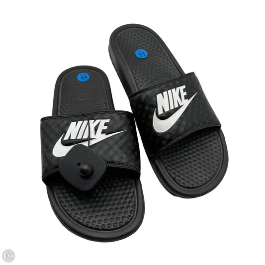 Sandals Flats By Nike In Black, Size: 11