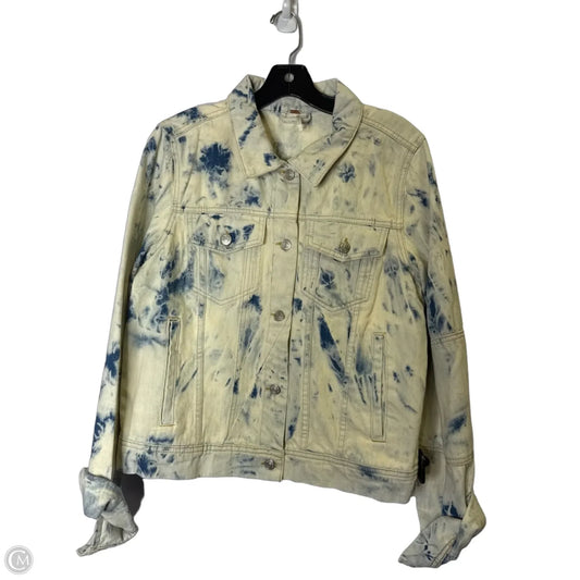 Jacket Denim By Free People In White, Size: L