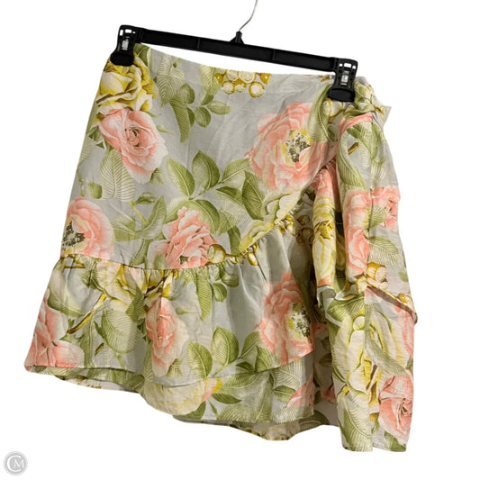 Skirt Mini & Short By Express In Floral Print, Size: 10
