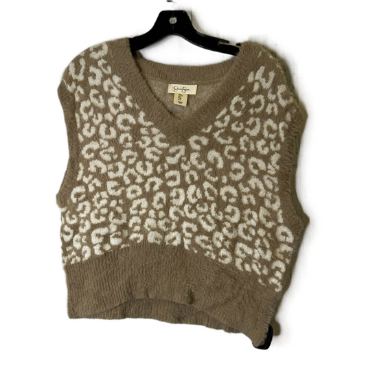 Vest Sweater By Jessica Simpson In Animal Print, Size: M