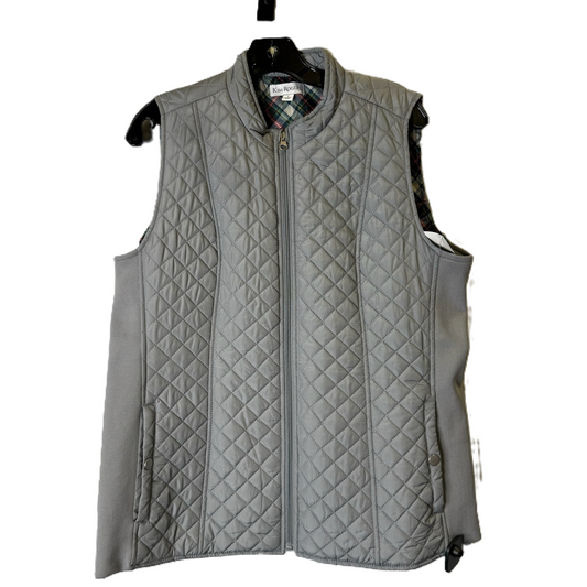 Vest Puffer & Quilted By Kim Rogers In Grey, Size: L