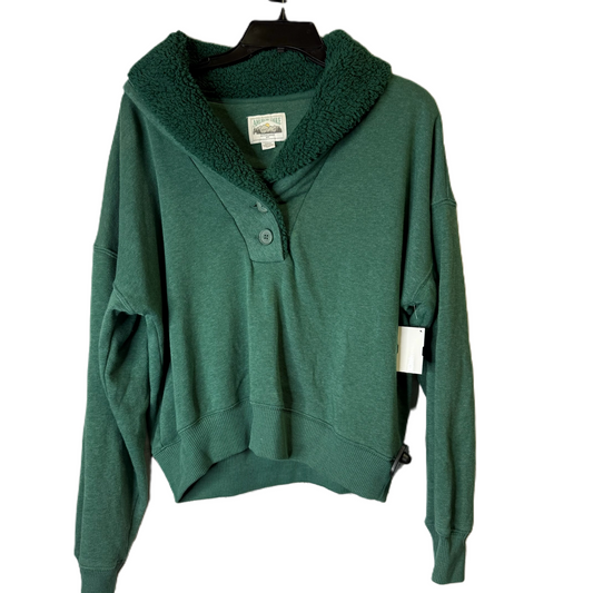 Sweatshirt Collar By American Eagle In Green, Size: S