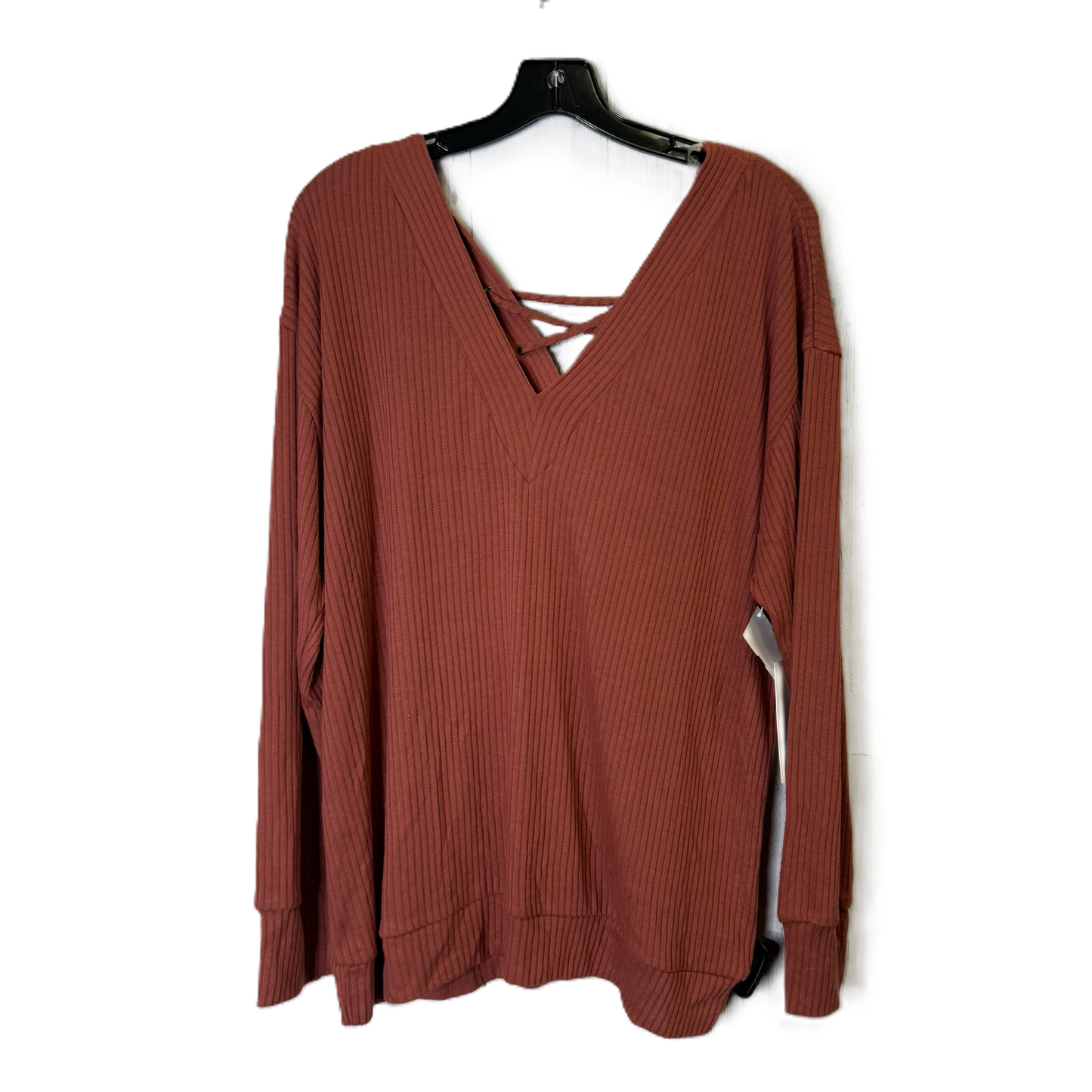 Top Long Sleeve By Clothes Mentor In Red, Size: Xl