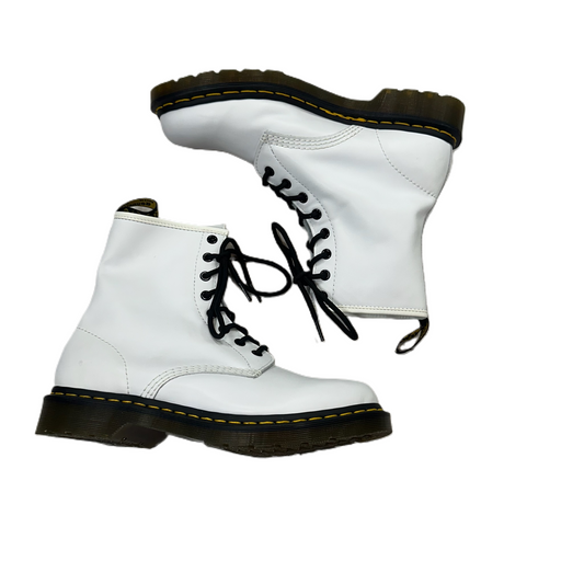 Boots Combat By Dr Martens In White, Size: 10