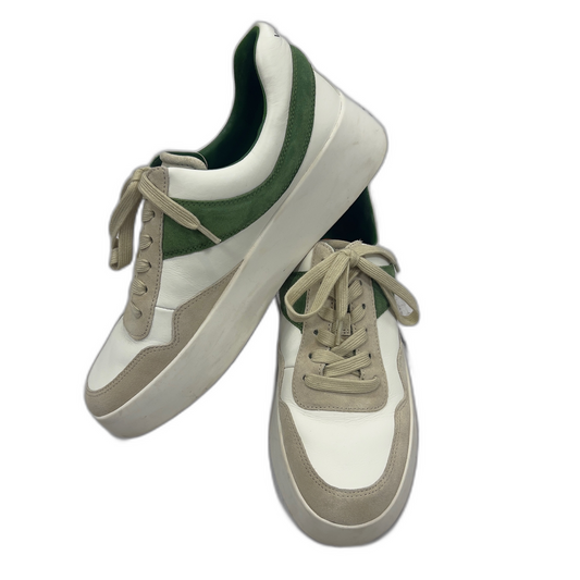 Shoes Sneakers By Vince In Cream & Green, Size: 8.5