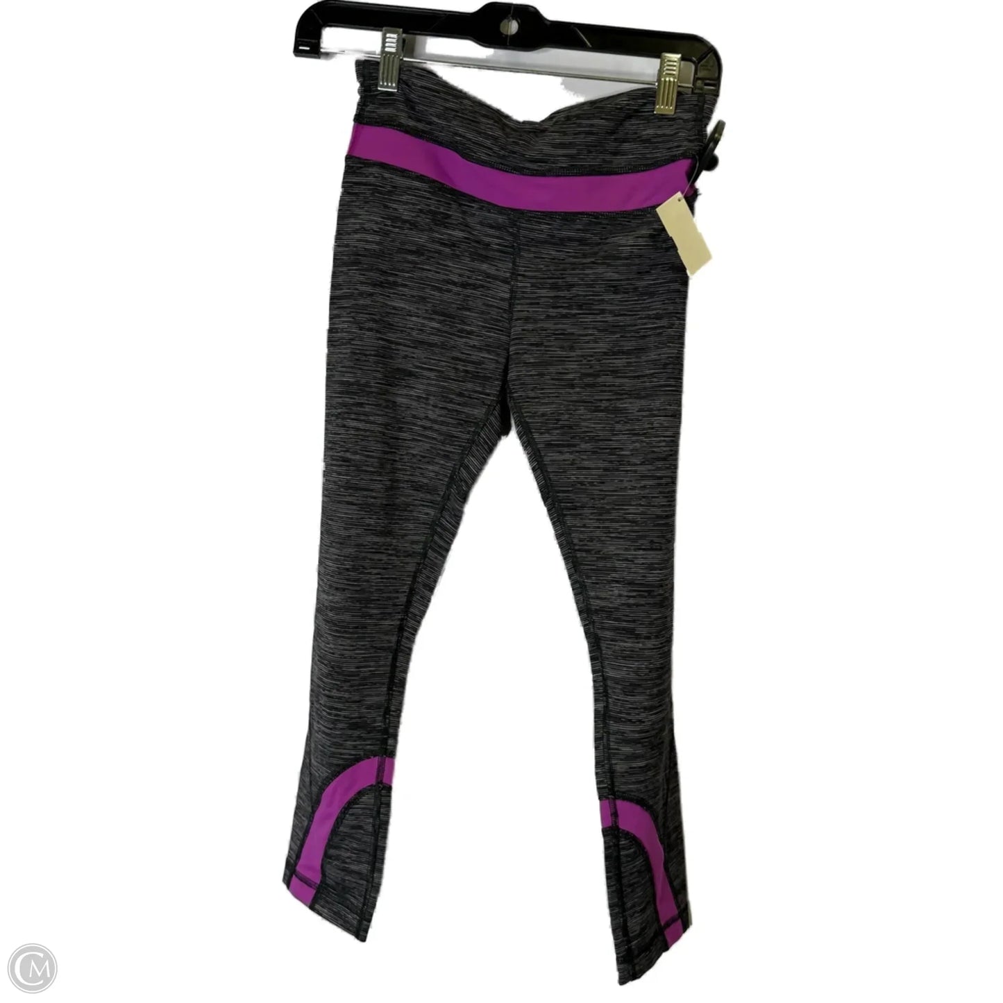 Athletic Leggings Capris By Lululemon In Grey & Purple, Size: 4