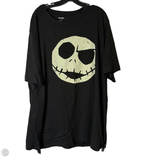 Top Short Sleeve Basic By Old Navy In Black & Cream, Size: 2x