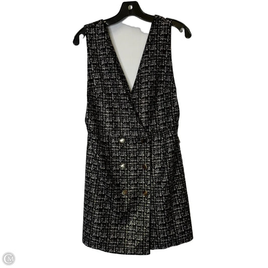 Dress Party Short By Zara In Black & Gold, Size: M