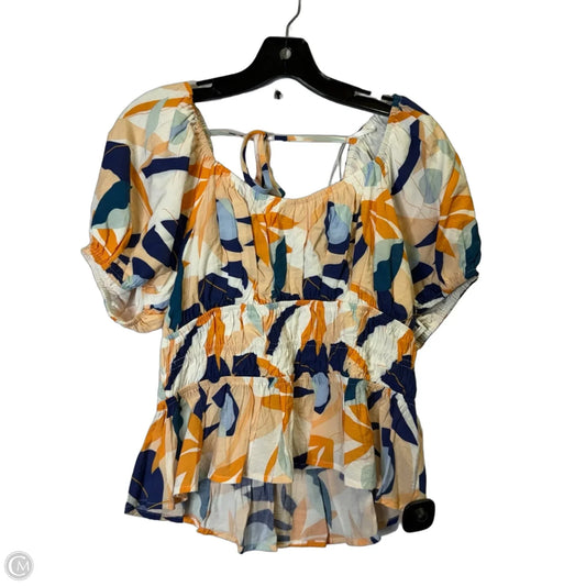 Top Short Sleeve By Grace In Multi-colored, Size: M