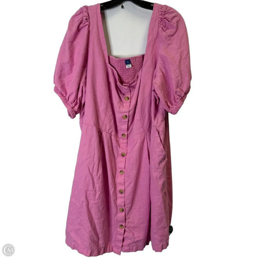 Dress Casual Short By Old Navy In Pink, Size: 3x