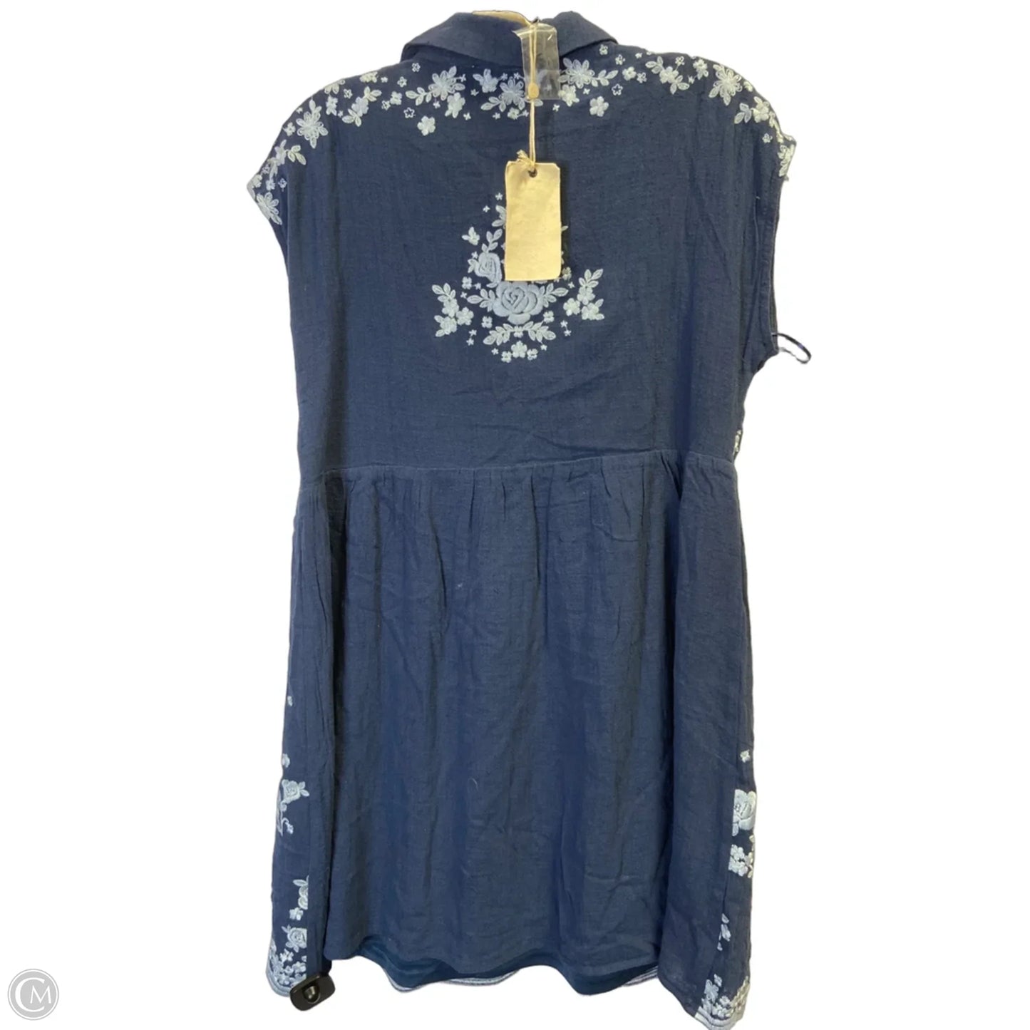 Dress Casual Short By Savanna Jane In Blue Denim, Size: M