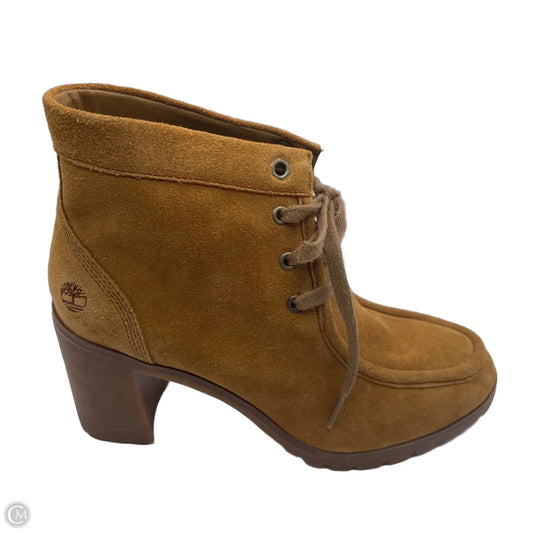Boots Ankle Heels By Timberland In Brown, Size: 9