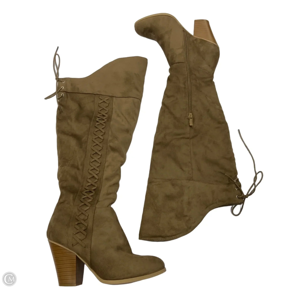 Boots Knee Heels By Journee In Brown, Size: 9