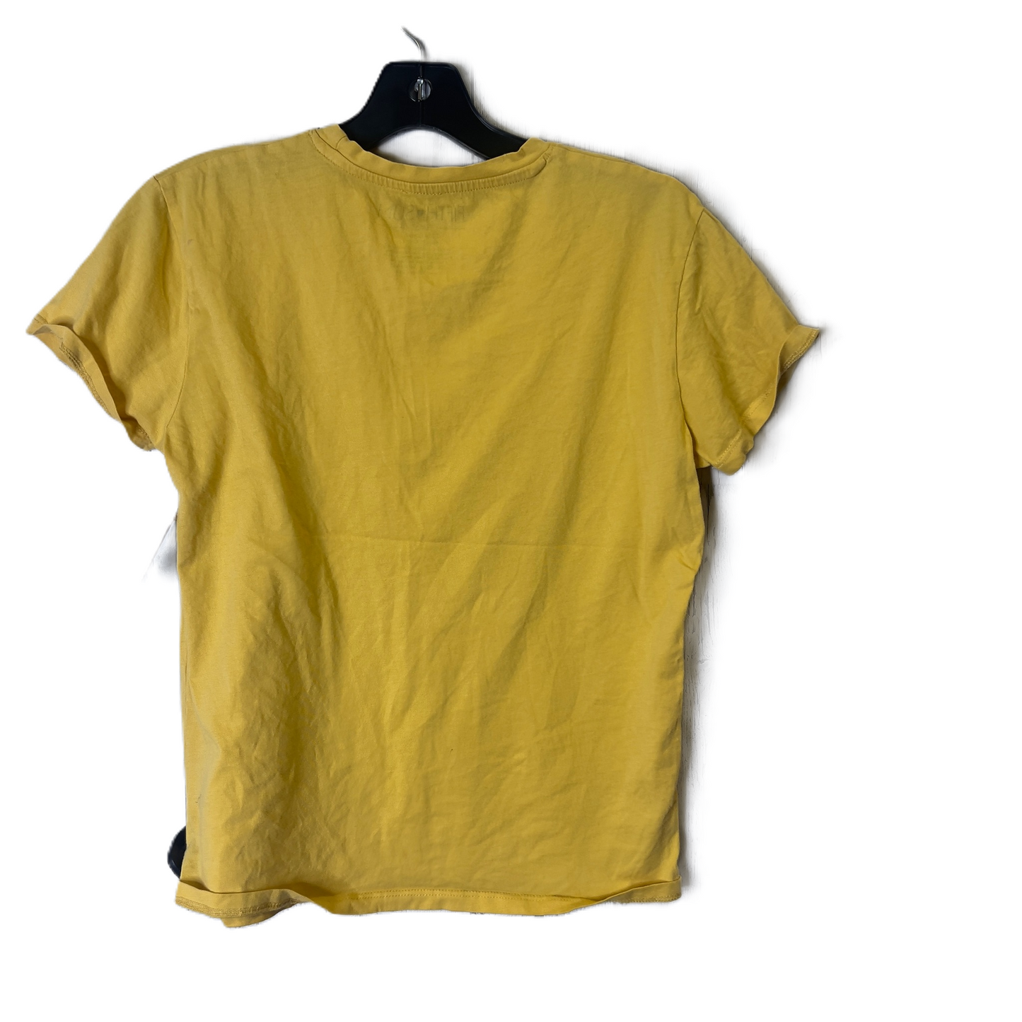 Yellow Top Short Sleeve Basic By Fifth Sun, Size: S