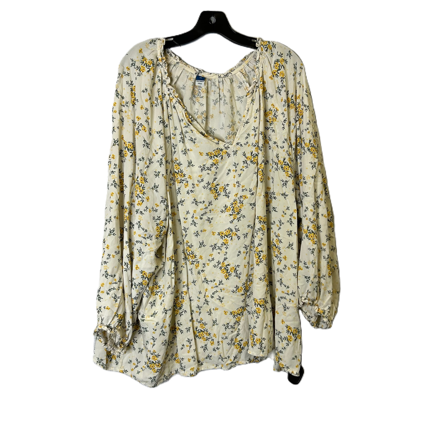 Cream Top Long Sleeve By Old Navy, Size: 4x