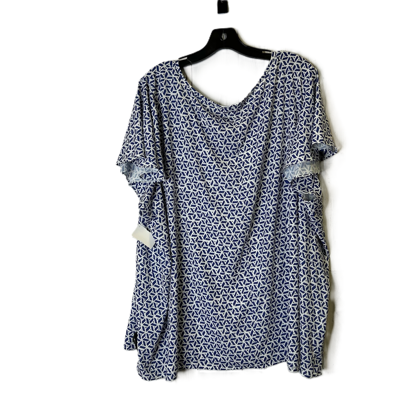 Blue Top Short Sleeve By Eloquii, Size: 4x