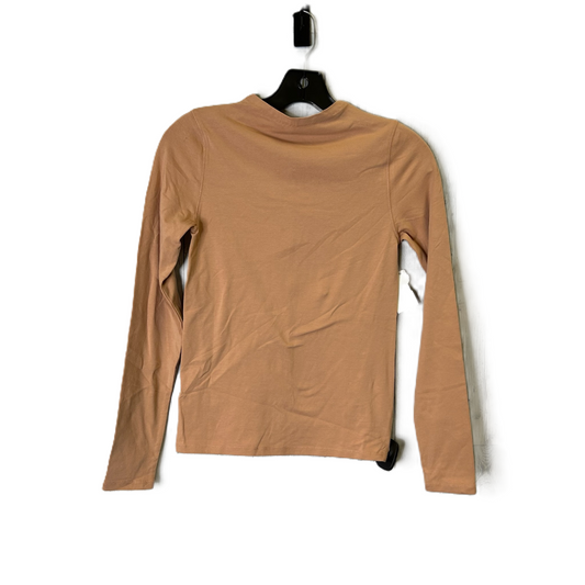 Tan Top Long Sleeve Basic By Everlane, Size: Xs