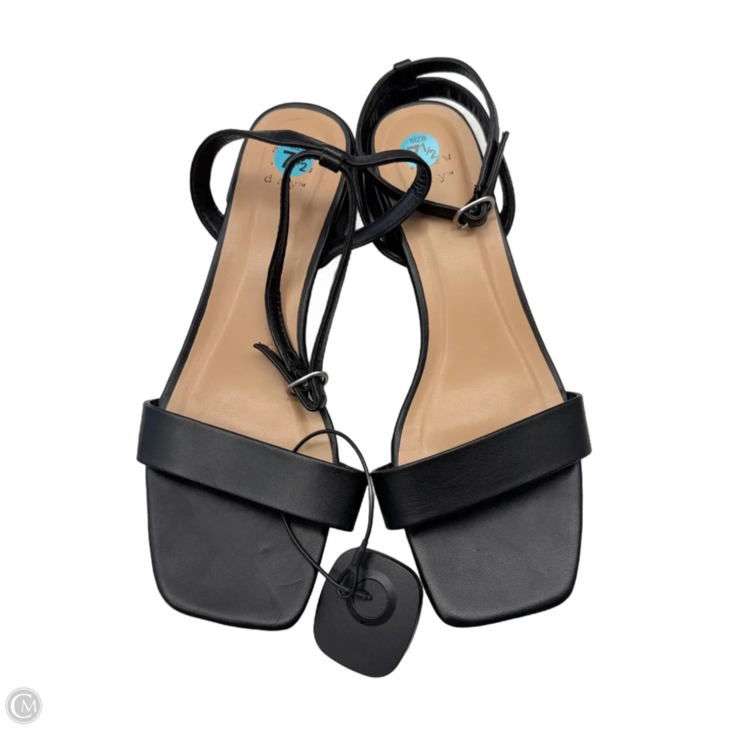 Sandals Heels Block By A New Day In Black, Size: 7.5
