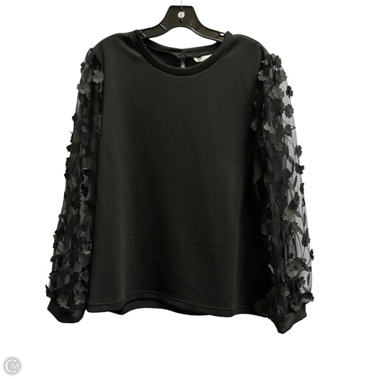 Top Long Sleeve By Kaktus In Black, Size: Xl