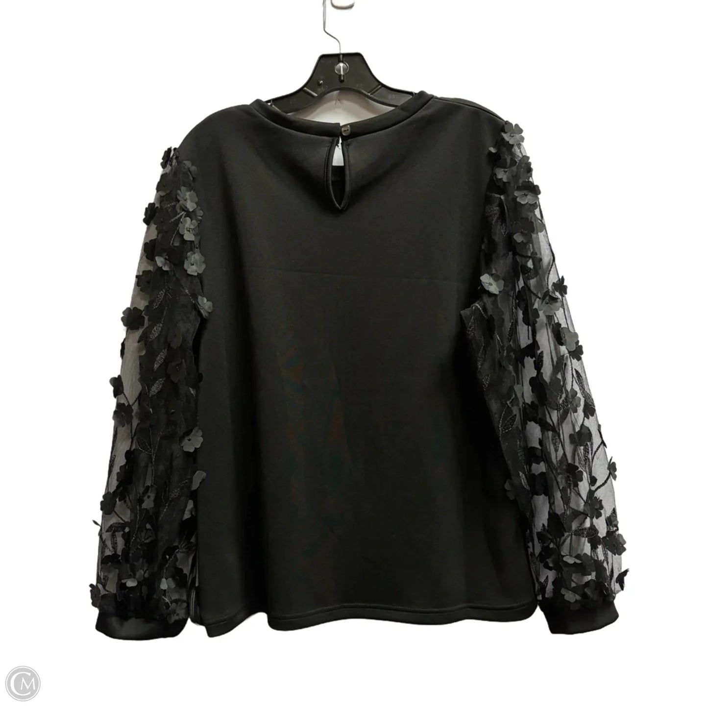 Top Long Sleeve By Kaktus In Black, Size: Xl