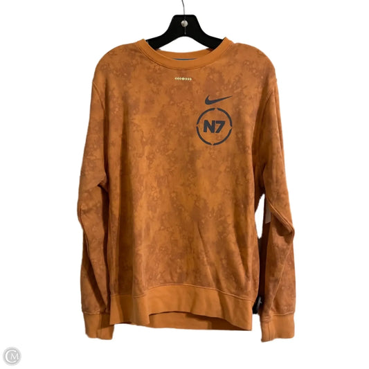 Athletic Sweatshirt Crewneck By Nike Apparel In Coral, Size: S