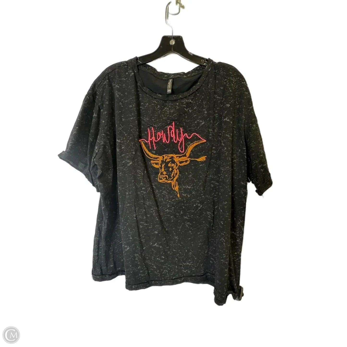 Top Short Sleeve By Clothes Mentor In Black, Size: 2x