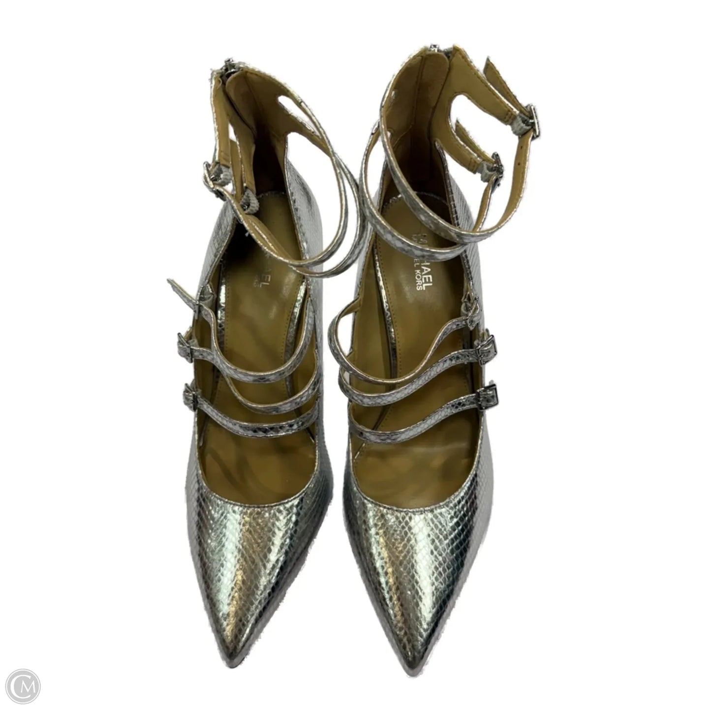 Shoes Designer By Michael By Michael Kors In Silver, Size: 10