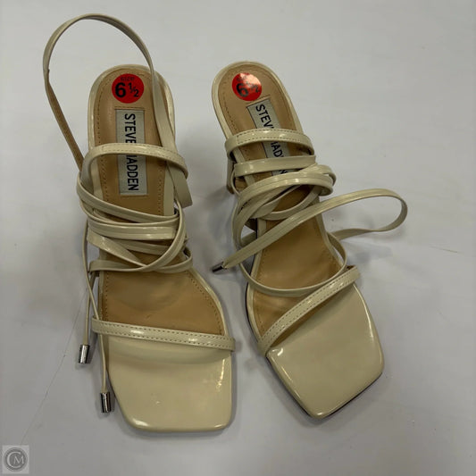 Sandals Heels Stiletto By Steve Madden In Cream, Size: 6.5