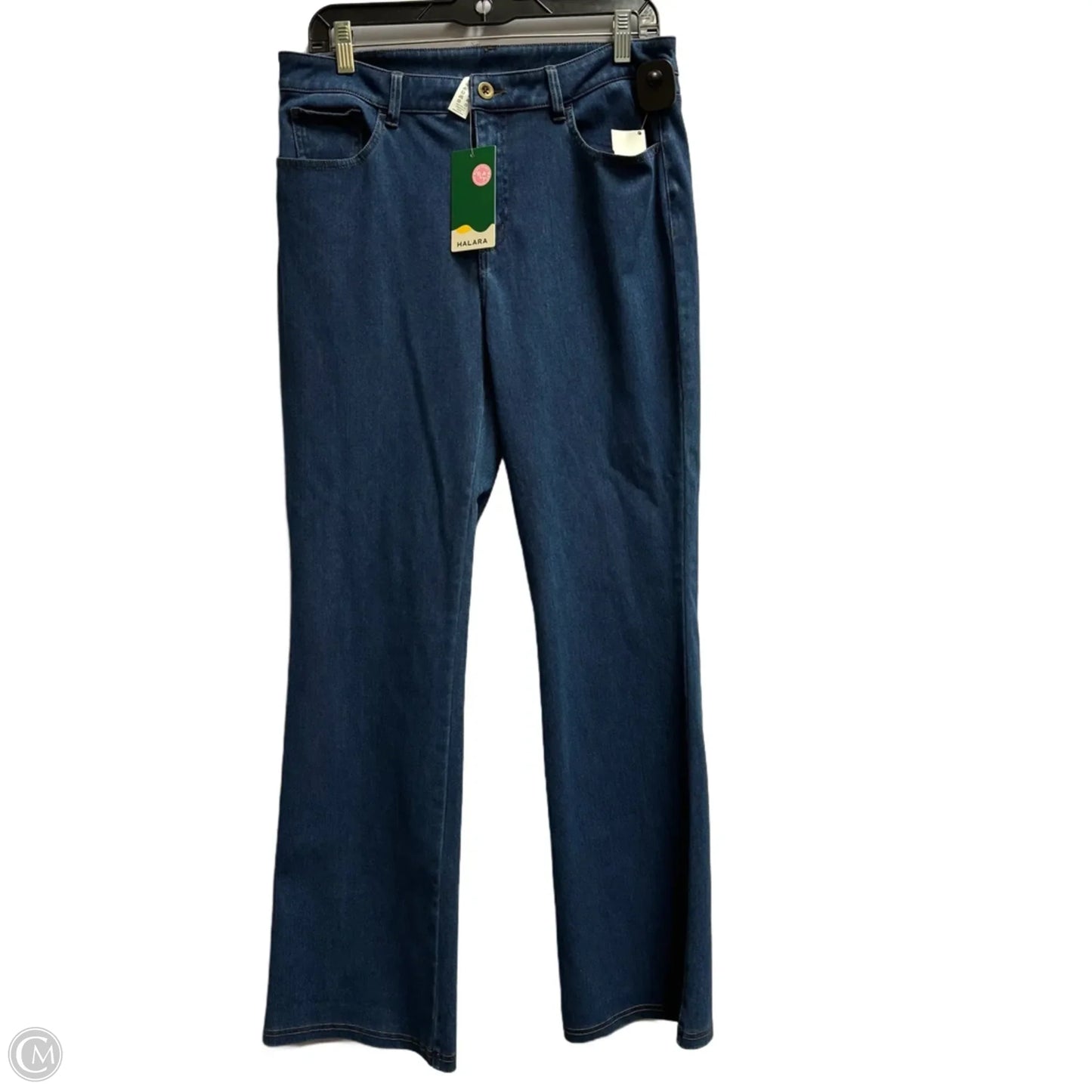 Jeans Boot Cut By Halara In Blue Denim, Size: L