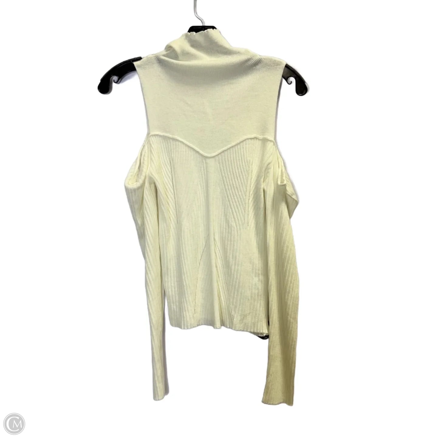 Top Long Sleeve By Anthropologie In Cream, Size: M