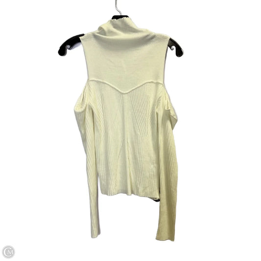 Top Long Sleeve By Anthropologie In Cream, Size: M