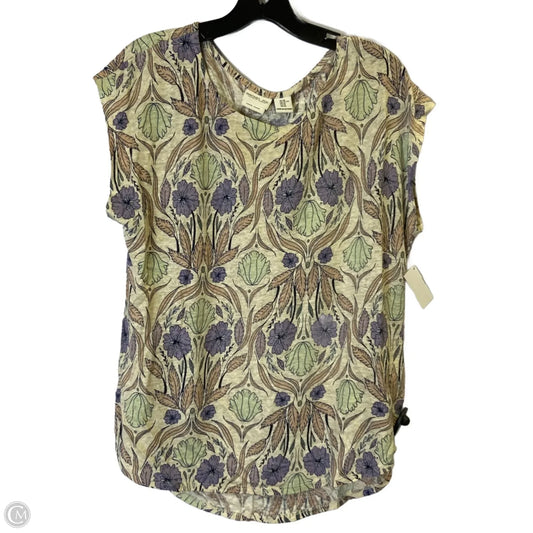 Top Short Sleeve By Rachel Zoe In Tan, Size: Xl