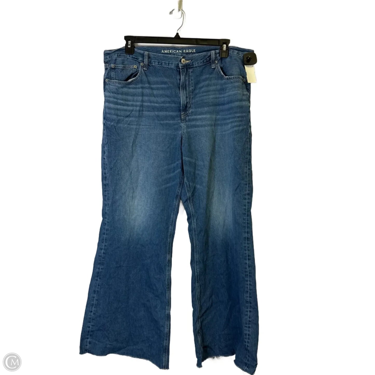 Jeans Flare By American Eagle In Blue Denim, Size: 20