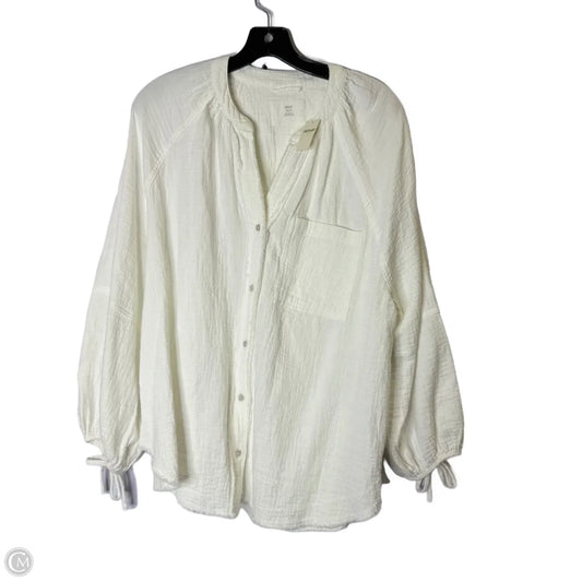 Top Long Sleeve By Aerie In White, Size: Xs