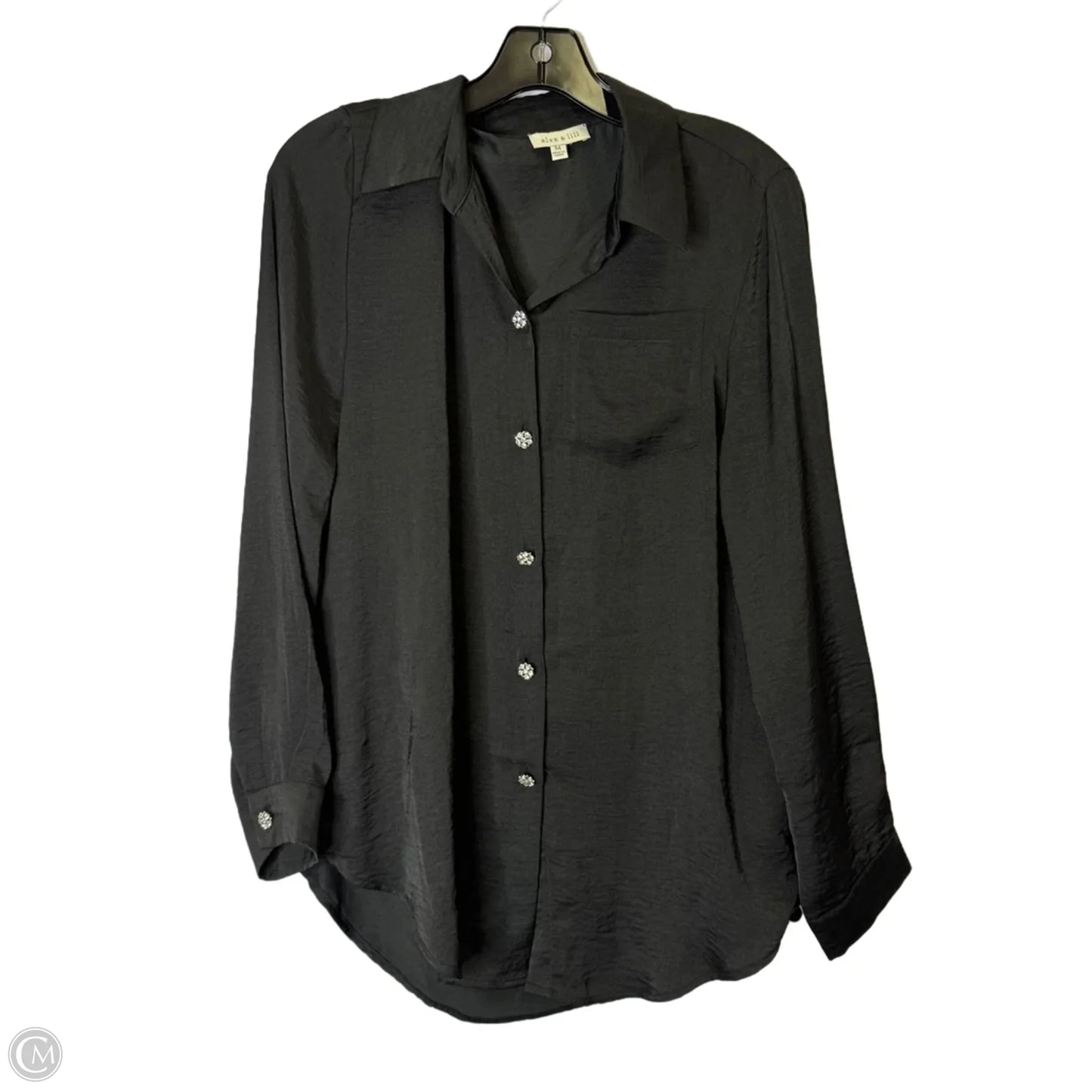 Top Long Sleeve By Clothes Mentor In Black, Size: M